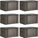 vidaXL Opbergdoos met Transparant Zijpaneel - 6 Stuks - Nonwoven Stof - 33,6 L