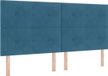 vidaXL Boxspring bed met hoofdeinde Donkerblauw 200 x 200 cm Fluweel