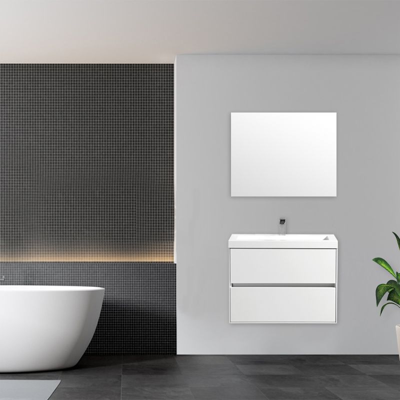 Badkamerplanet Badkamermeubel Trento Slim Greeploos 80 cm Hoogglans Wit