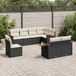 Maison Exclusive - Ensemble de meubles de jardin 8 pièces avec canapé et coussins, noir, en polyrotin