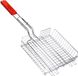Elite BBQ rooster - grill mand - metaal/hout - 22x58x5 cm
