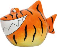 Merkloos / Sans marque G. Wurm Spaarpot - oranje Tijgerhaai - 13 cm - aardewerk