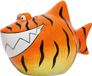Merkloos / Sans marque G. Wurm Spaarpot - oranje Tijgerhaai - 13 cm - aardewerk
