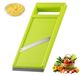 Coupe-légumes avec râpe et éplucheur, acier inoxydable, convient pour concombres, pommes de terre et fromage