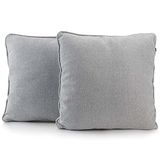 DYNMC YOU Modern Sofa kussen 40x40 met zachte OEKO-TEX Katoenen Hoes - Comfortabel sierkussen met medium harde kussen vulling - Perfect als decoratief rugkussen - Premium sofakussen - Grijs