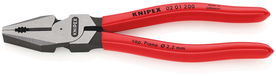 Knipex Kracht-Kombitang zwart geatramenteerd, met kunststof bekleed 200 mm (zelfbedieningskaart/blister) 02 01 200 SB