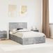 Maison Exclusive - Lit cadre avec tiroirs Gris béton 120 x 200 cm Matériau dérivé du bois