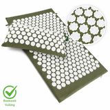 MindBaas - Spijkermat - Spijkerkussen Deluxe Set - Donkergroen - 74 x 44 cm