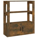 vidaXL Dressoir - 80x30x90 cm - Bewerkt Hout - Gerookt Eikenkleurig