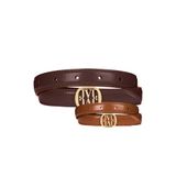 JOSH V Dorissa riem camel/donkerrood