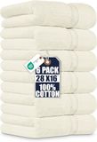 Utopia Towels Set van 6 hoogwaardige handdoeken van 40 cm x 71 cm, 100% ringgesponnen katoen, ultrazacht en zeer absorberend 600 g/m² handdoeken voor badkamer, fitnessruimte, douche, hotel en spa