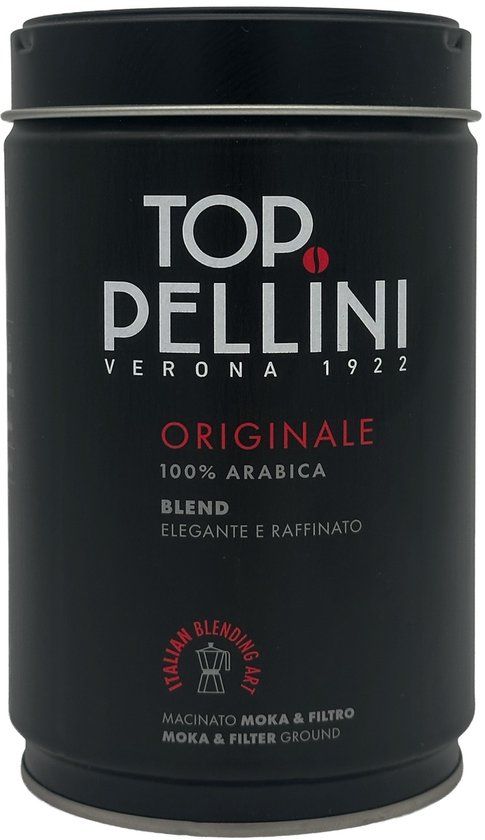 Pellini Top - Gemalen koffie in blik - 250 gram