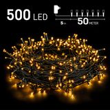 Emos Kerstverlichting buiten - 50 meter 500 LED - Warm Wit - Lichtsnoer - IP44 Stekker met timerfunctie