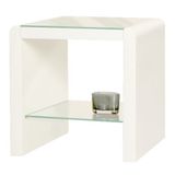 Phoenix Bijzettafel hout wit, B x H x D in cm: 42,7x42,7x35