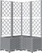 vidaXL Plantenbak met latwerk 80x80x136 cm polypropeen lichtgrijs