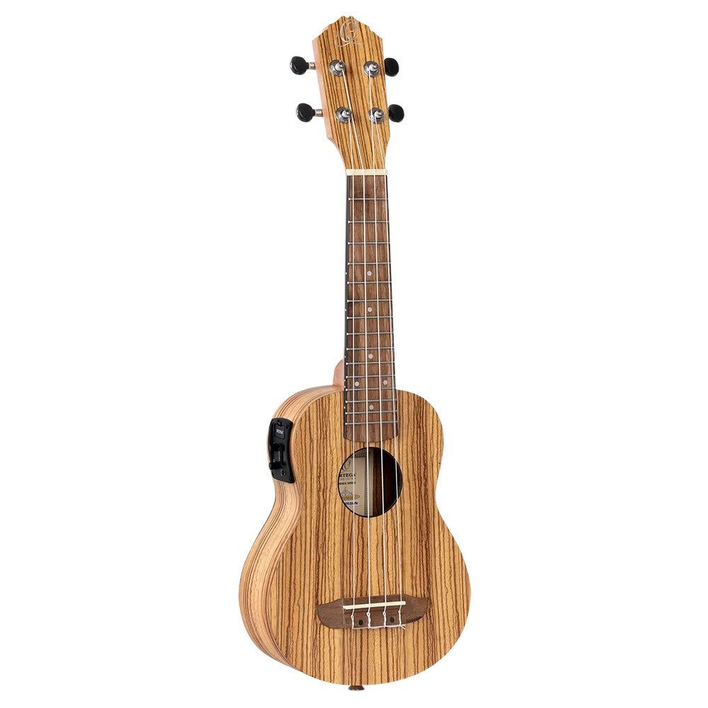 Ortega RFU10ZE Timber Series Natural E/A Soprano Ukulele with Gigbag