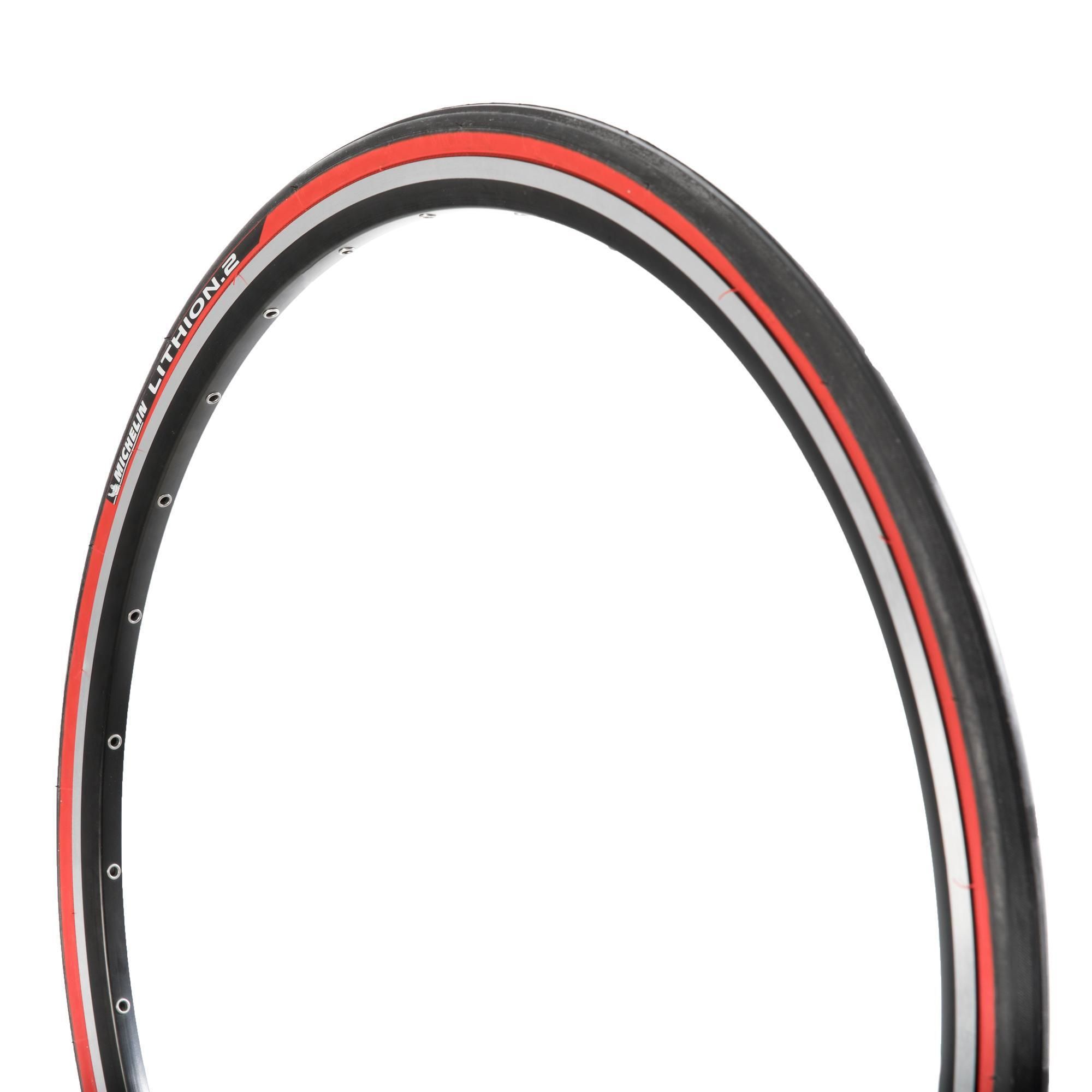 Michelin Buitenband racefiets Lithion 2 rood 700X25 vouwband / ETRTO25-622