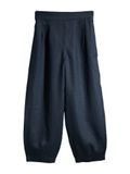 Next - Dames - N. Premium broek van 100% linnen met smalle pijpen - Blauw