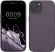 kwmobile Case voor iPhone 15 - Slank TPU-Hoesje met Zachte Afwerking - In Bleke iris