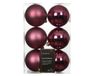 Decoris boules de noël mélange en polystyrène 8cm couleur rose 6 pieces