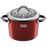 Silit Vitaliano Rosso korte wekker, eierwekker retro, keukenwekker, insteltijd tot 60 minuten