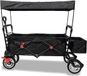 Chariot de transport pour enfants - Chariot de transport avec barre de poussée - Noir