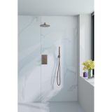 Fortifura Calvi inbouw regendoucheset – Ø30 cm hoofddouche – 1-stands staafhanddouche – koper geborsteld