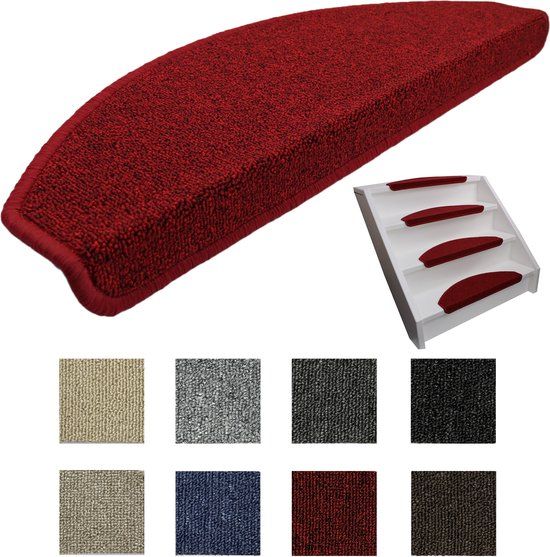 Elite trapmatten Trapmatten 15x Lima rood - 62x19x3,5cm - Anti-slip - Zelfklevend