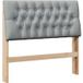 Tête de lit capitonnée gris clair 100 cm pin massif