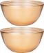Merkloos / Sans marque Dille & Kamille Schaaltje/kommetje - 2x - goud - bamboe - D14 cm - Serveerschaaltje