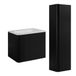 3xE living Ensemble salle de bain vasque + colonne 60 cm, noir