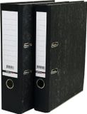 Budget 25 x Ordner A4 Karton 50mm Smal Grijs Gewolkt