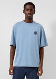 s.Oliver QS T-shirt à col rond et manches courtes pour homme, taille S, bleu délavé