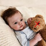 Reborn-pop, 45 cm, silicone, réaliste, avec accessoires