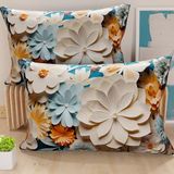 PETTI Artigiani Italiani - Paar kussenslopen 50 x 70 cm van microvezel, decoratief kussen voor slaapkamer, bank, woonkamer, set van 2 kussenslopen, bloemenpatroon 05/5, 100% Made in Italy
