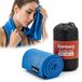 Rainberg Microvezel handdoek sporthanddoek, reishanddoek, zwemhanddoek en strandlaken, sneldrogend, superabsorberend, ultracompact, geweldig voor kamperen, sportschool, strand en zwemmen (blauw)