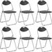 vidaXL Opklapbare stoelen, 6 stuks, zwart, kunstleer
