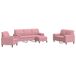 Maison Exclusive Ensemble de canapé 4 pièces avec coussins et appuis-nuque, velours rose