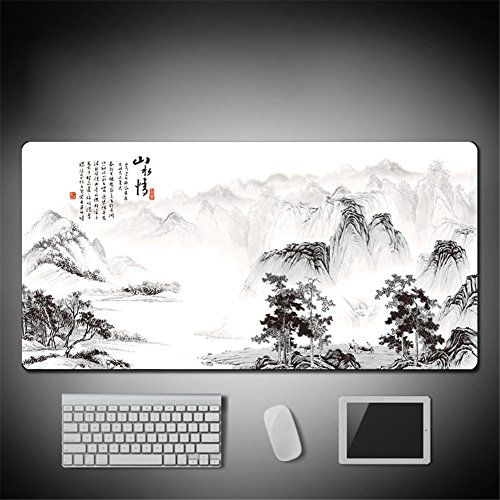 LL-COEUR Landschap Grote Natuurlijk Rubber Antislip Muismat Computer Kantoor Bureaulegger (1000 x 500 x 3 mm, Landschap 2)