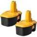 Vhbw 2x Batterie Compatible Avec Dewalt Dw057k Dw057n, Dw057k-2, Dw056k-2, Dw056, Dw056n, Dw056ks, Dw059 Outil Électrique (4000 mAh, NiMH, 18 V)