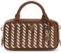 GUESS Kora Mini Box Satchel Handtas Schoudertas Caramel Bruine