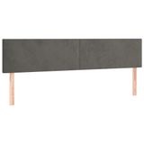 VidaXL Hoofdeind & Voeteind Donkergrijs Polyester/Hout 1800 mm Breed