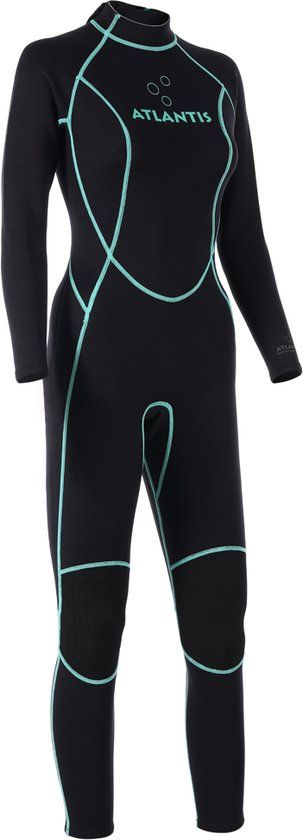 Atlantis Adventure 3/2mm Full Wetsuit - Women - Black/Turquoise - Size 12