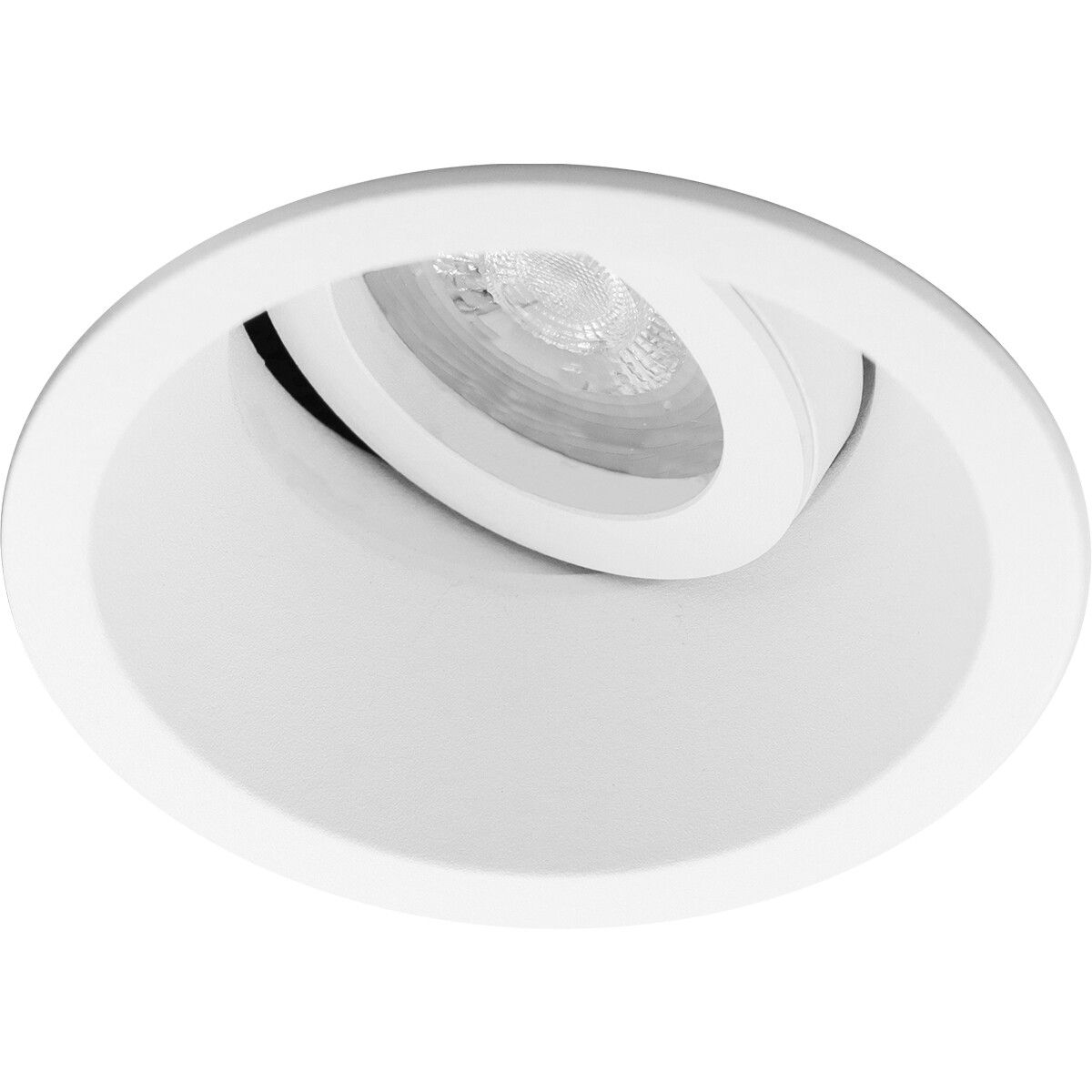 Pragmi Zano Pro - Inbouwspot Rond - GU10 - Kantelbaar - Wit - Ø93mm