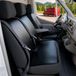 Walser Housse de siège auto Transporter Cuir artificiel anthracite adapté pour Mercedes-Benz Sprinter - VW LT - 1 siège individuel avant (découpe accoudoir) & - banquette 2 places avant