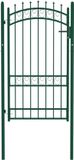 vidaXL Tuinpoort Emmen 104 x 134,5 cm Vergrendelbaar Staal Groen