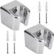 Unyqoos® Set de deux porte-douches argentés avec vis pour divers pommes de douche