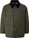 s.Oliver Veste en coton ciré avec col en velours côtelé vert olive