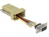 Delock 66164 Adaptateur Sub-D 9 broches vers RJ-45 Noir, Gris, Acier inoxydable