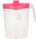 Hega hogar Hega Waterkan - Roze Deksel - Kunststof - 2,5 L - 26 cm